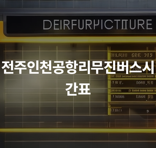 전주 인천공항 리무진버스 시간표 안내  전주 출발 시간표 운행 노선 안내 인천공항 도착 예정 시간